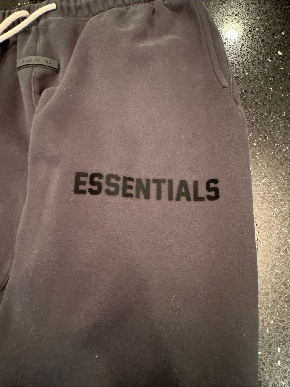 ESSENTIALS Black Logo Sweatpants for Men